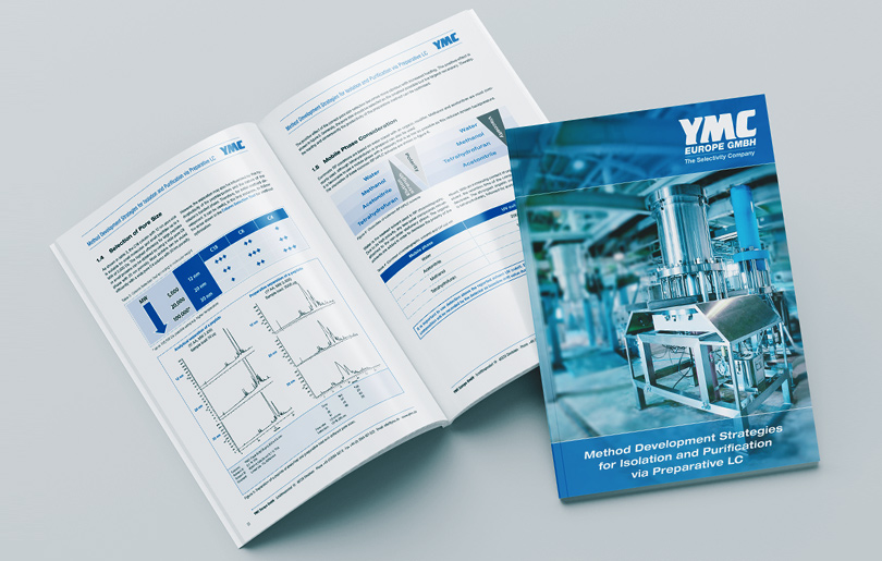 The image shows the whitepaper document. The whitepaper provides information about preparative LC method development using RP HPLC at analytical scale including loadability studies and scale-up to preparative scale.